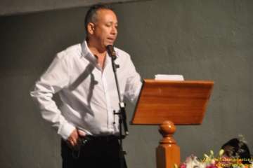 Lección escolar en el pregón de San Roque (Foto TF)